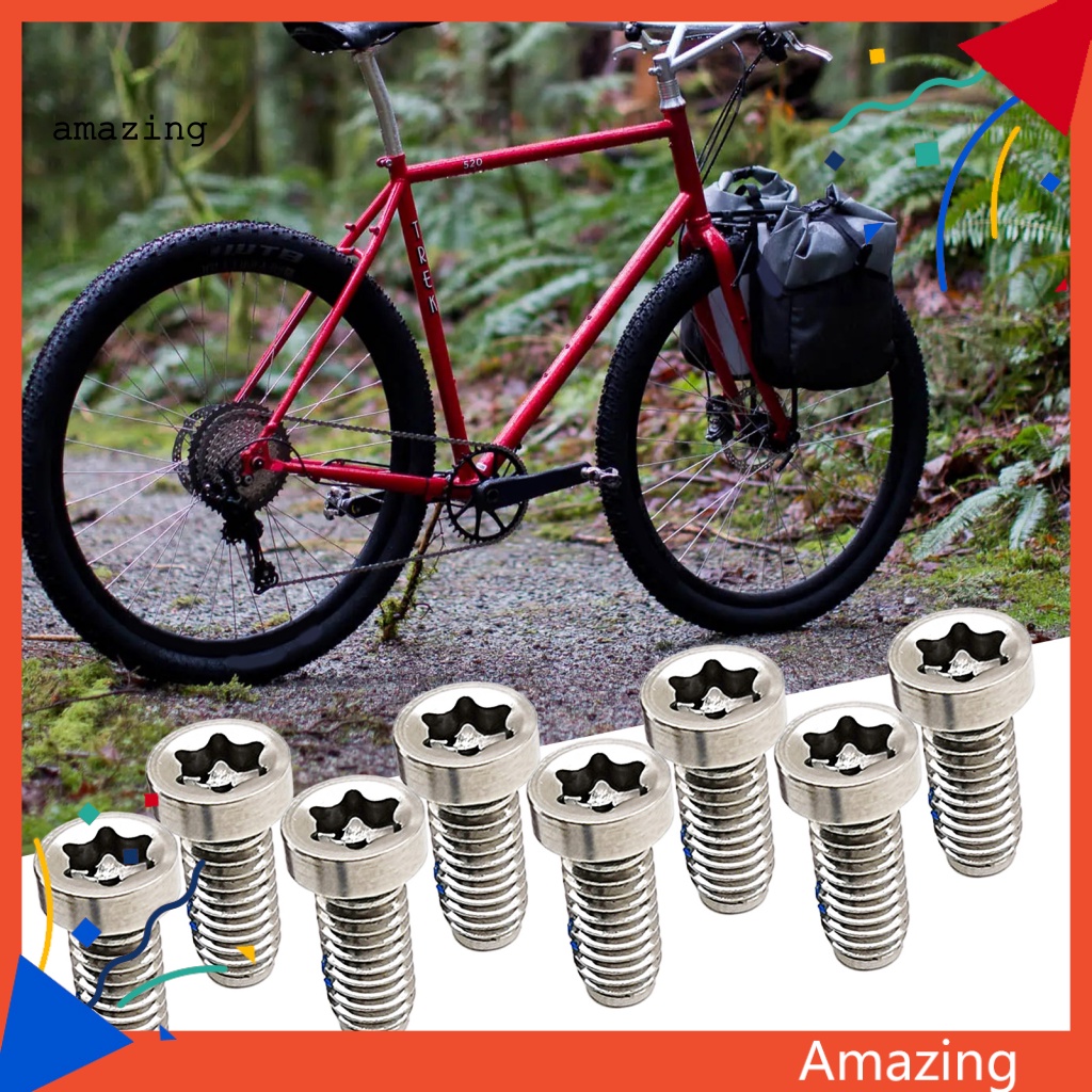 Set 8 Ốc Vít Bằng Thép Không Gỉ Cho Đĩa Phanh Xe Đạp Sram