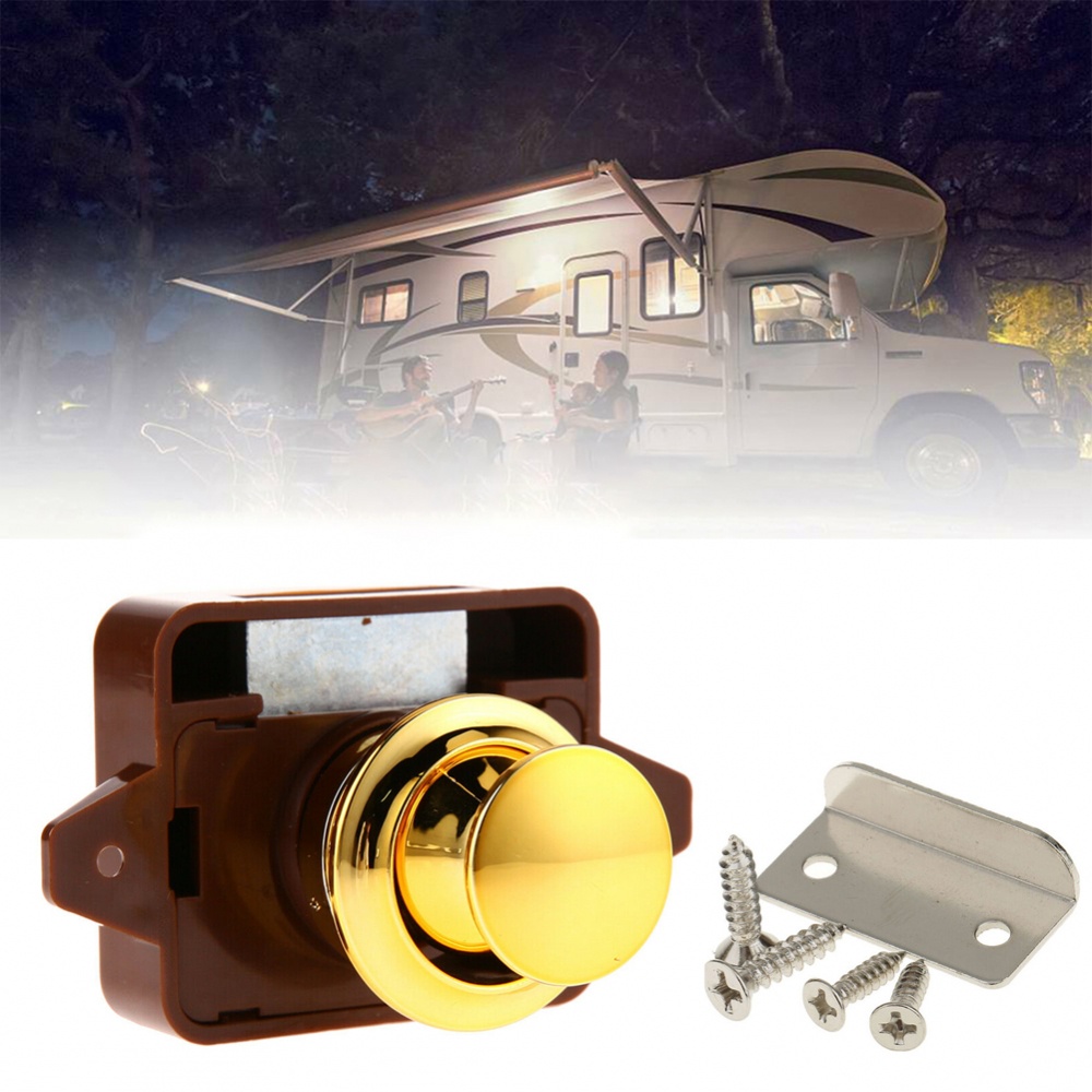 Núm Vặn Then Chốt Cửa Xe Caravan Bằng Hợp Kim Kẽm Màu Vàng 26mm
