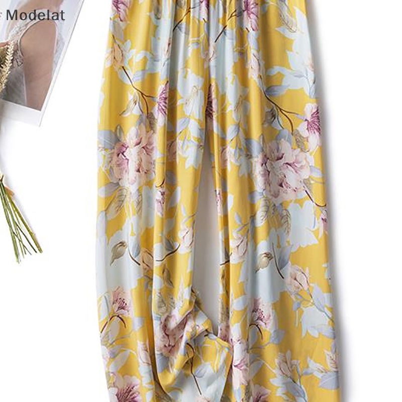 Mfc Quần ống rộng Chất Liệu Cotton Lụa Thời Trang Mùa Hè Cho Nữ