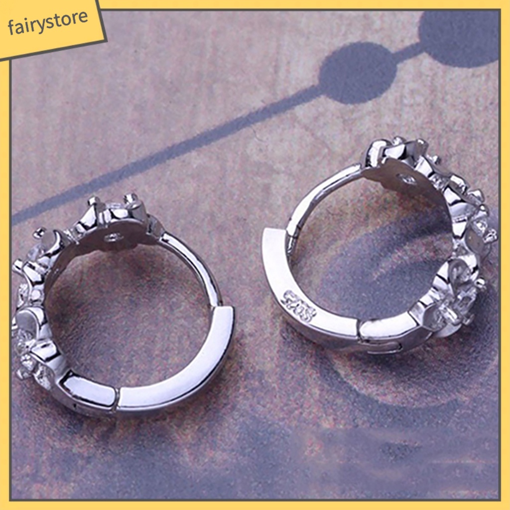 Khuyên Đeo Vành Tai Bằng Đồng Hình Hoa Trà Quyến Rũ Thời Trang Cho Nữ