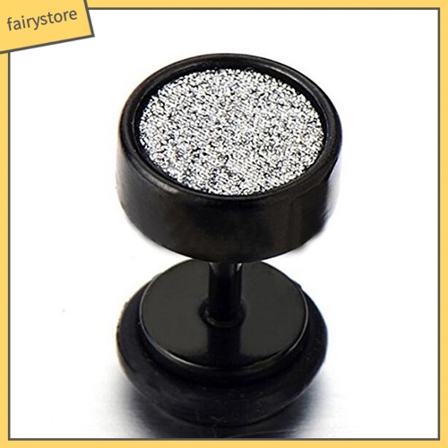 Khuyên Tai Bằng Thép Không Gỉ Màu Đen Thời Trang Unisex