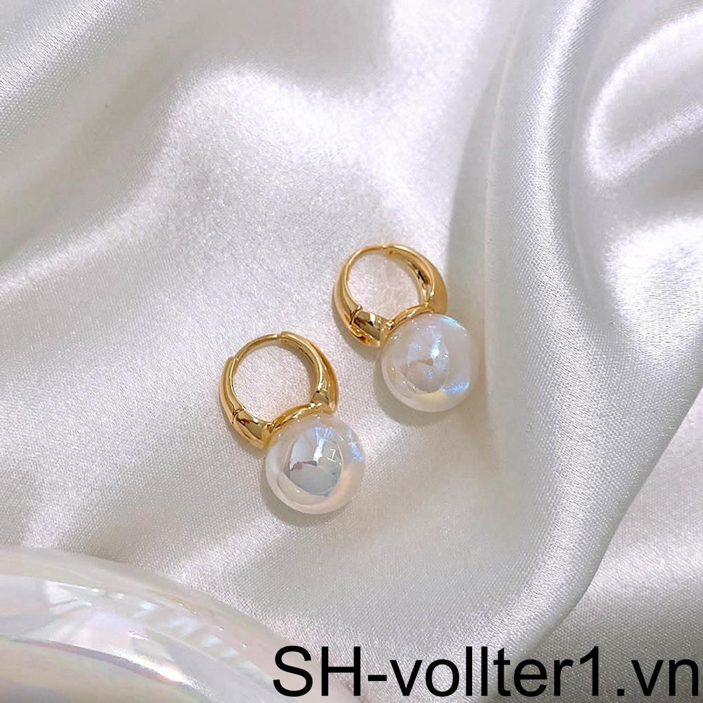 Khuyên Tai Tròn Đính Ngọc Trai Phong Cách Cổ Điển Thời Trang Cho Lễ Tạ Ơn / Giáng Sinh / Lễ Tạ Ơ