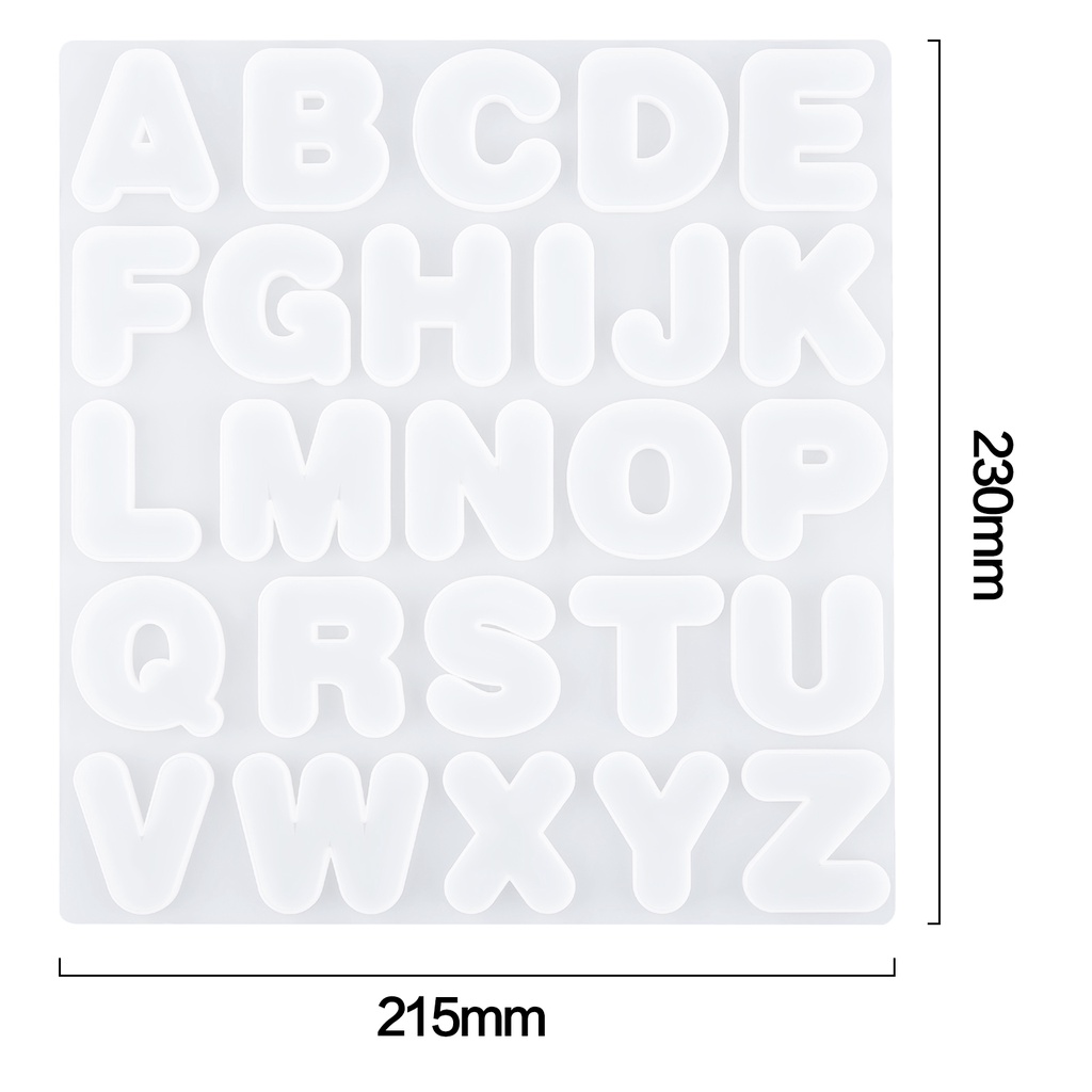 Chữ Epoxy Silicone Khuôn chữ và số Khuôn DIY Key Buckle Earrings Epoxy Trang sức Thủ công mỹ nghệ Đúc khuôn