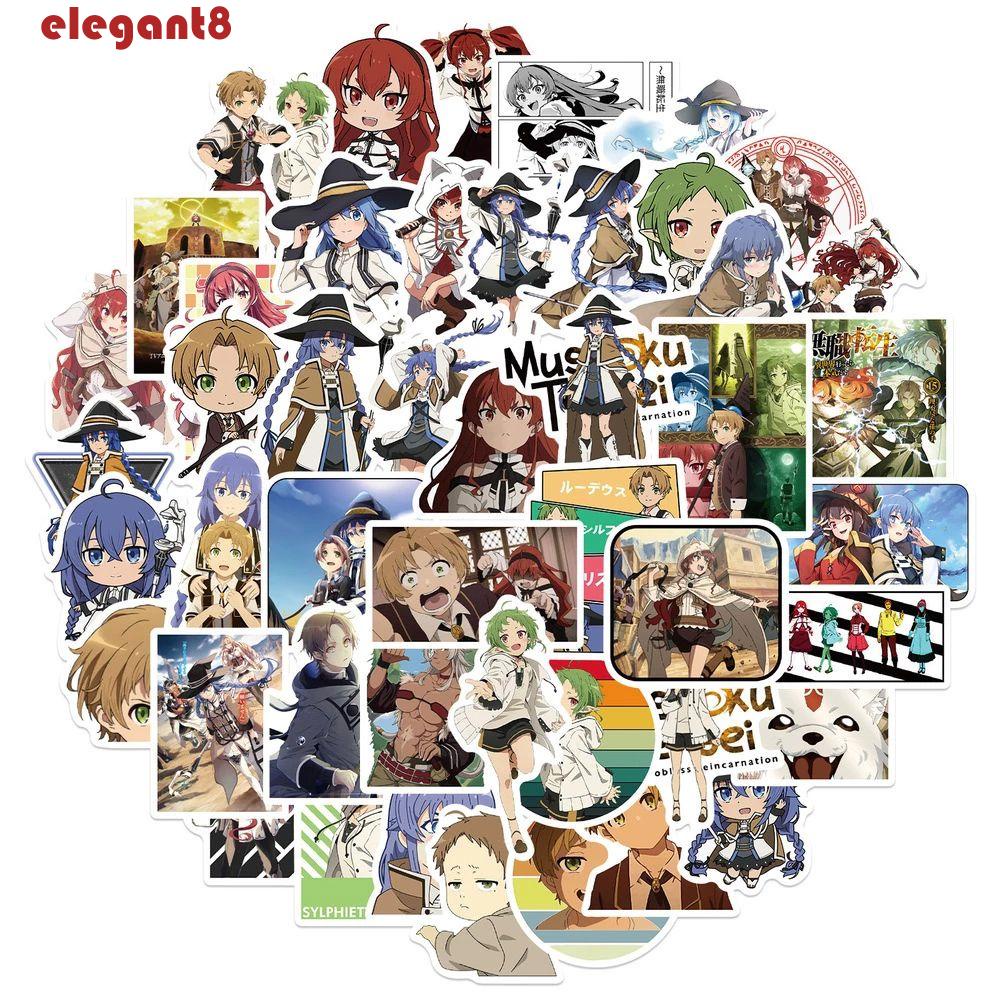 Nhãn Dán Trang Trí Vali / Điện Thoại Tự Dính Họa Tiết Mushoku Tensei: Jobless Reincarnation