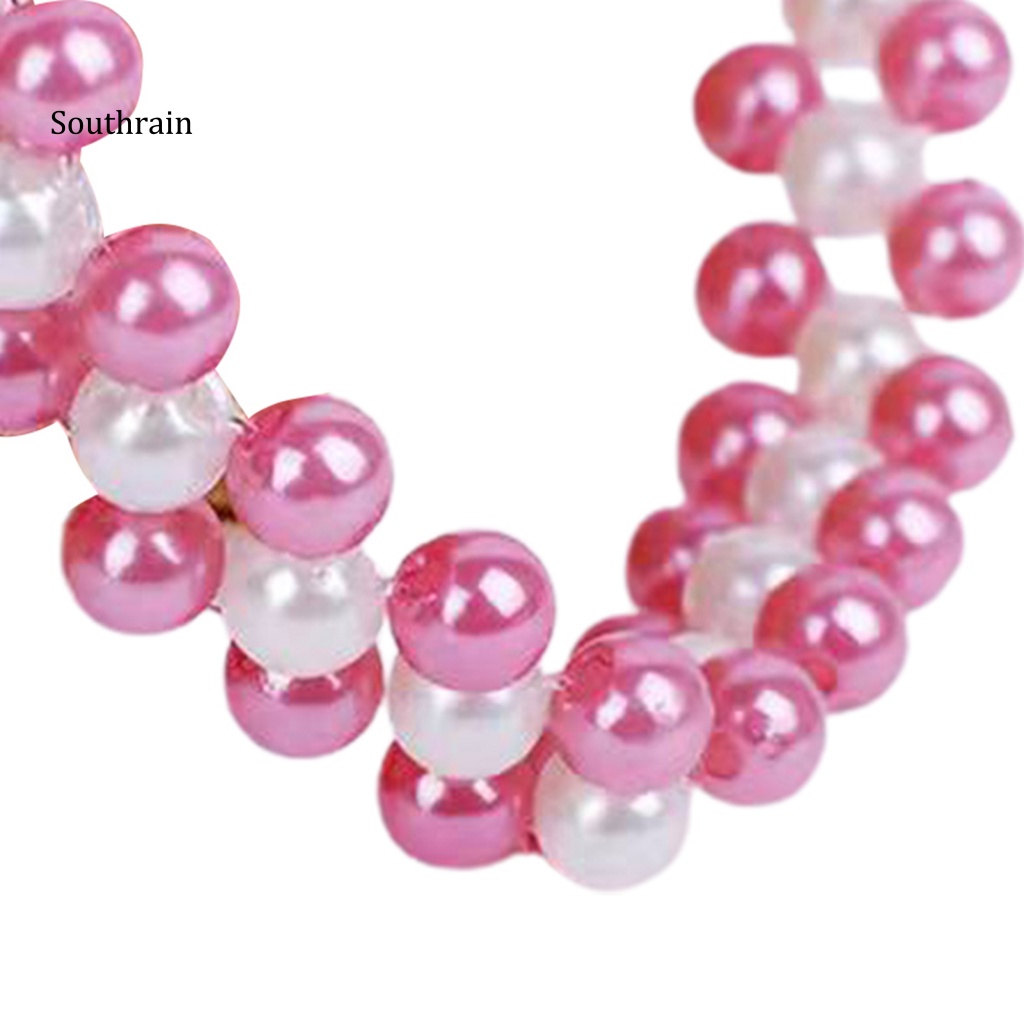 Vòng Cổ Đính Ngọc Trai Giả Bằng Acrylic Điều Chỉnh Được Tiện Lợi Dành Cho Thú Cưng