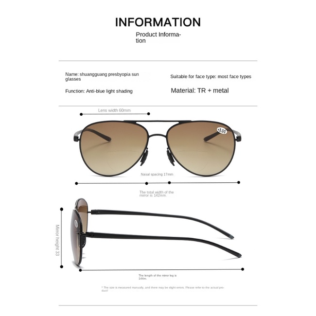 【+0°~+350°Kính Mát Chống Tia UV Thời Trang Cho Nam