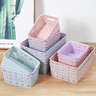 【GRCEKRIN】Storage Basket Blue Hollow Design Storage Box Including Various Small Objects