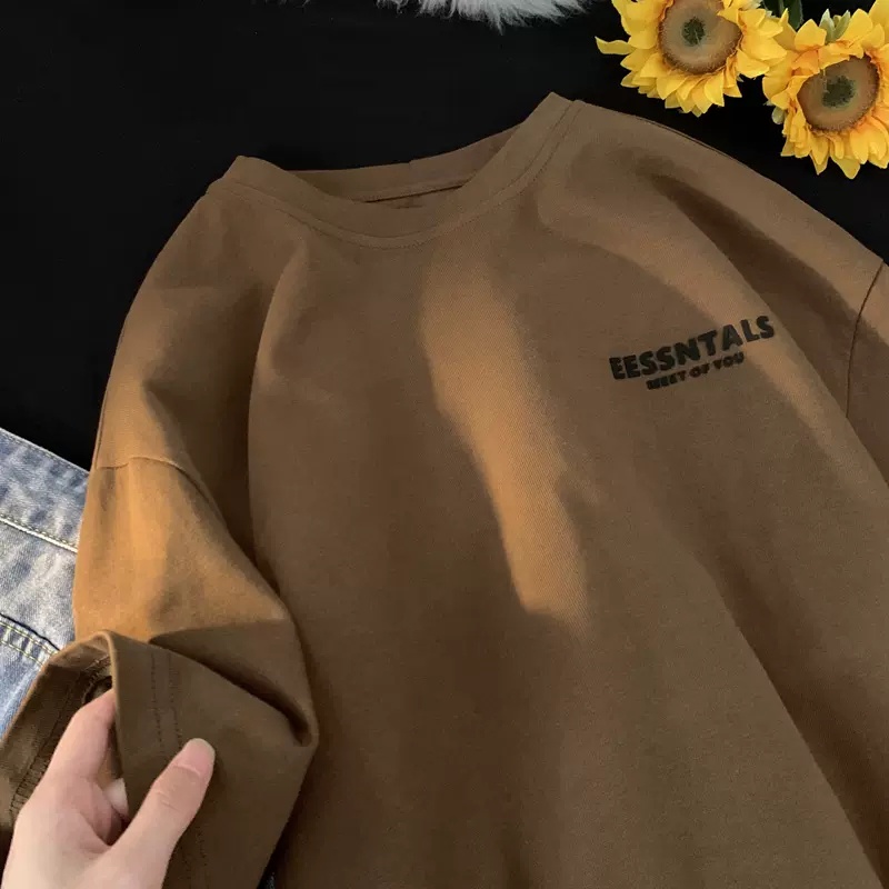 Áo Thun Tay Ngắn Cổ Tròn In Chữ Đơn Giản Thời Trang Dành Cho Nam