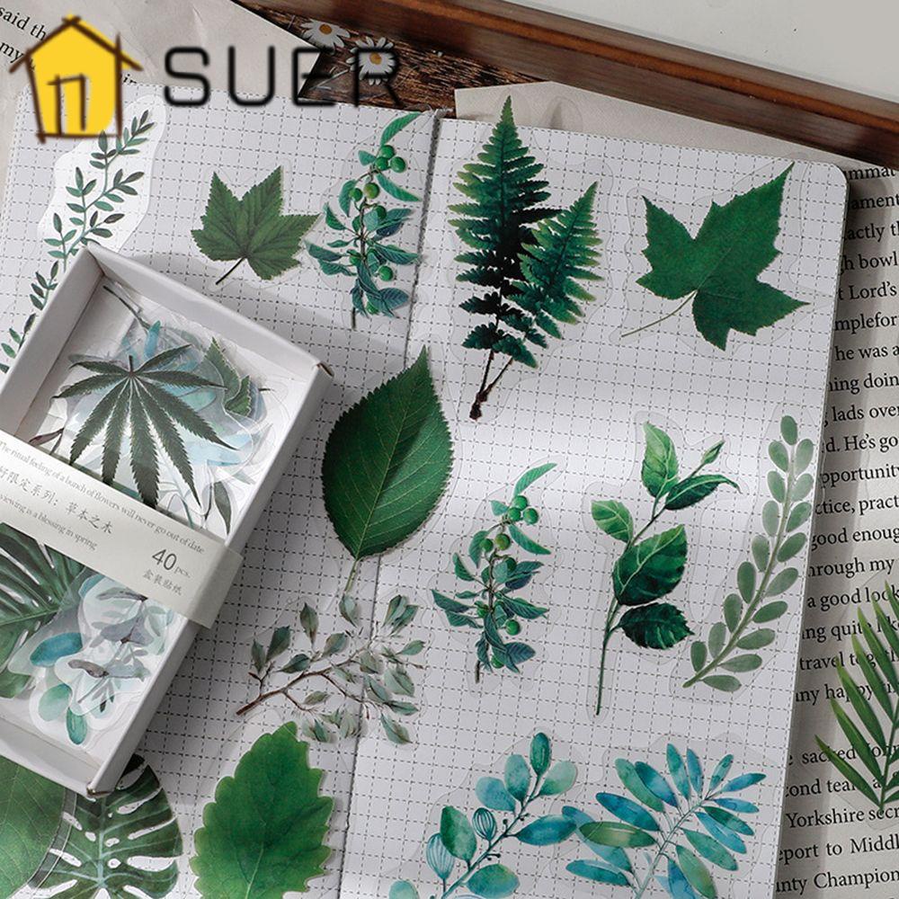 Hộp 40 Miếng Dán Trang Trí Sổ Tay Phong Cách Vintage