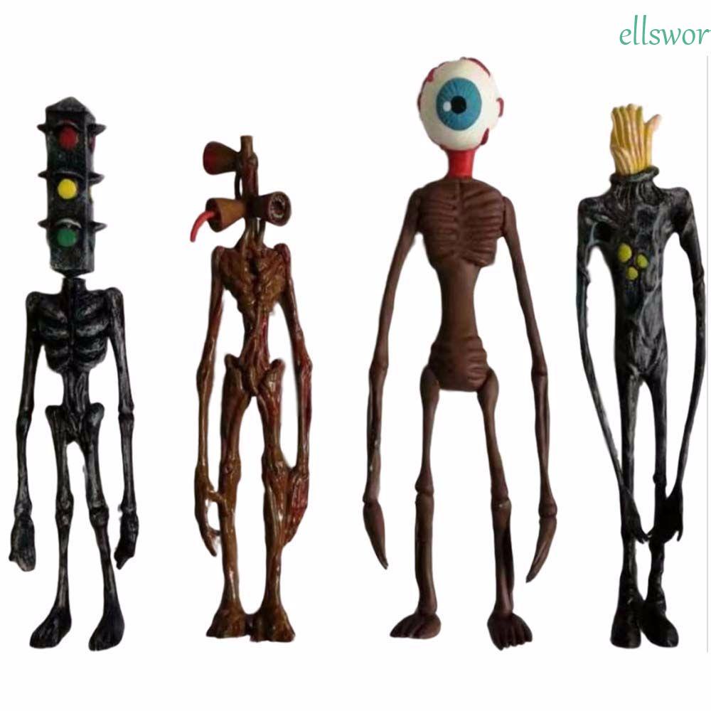 Bộ 4 Mô Hình Đầu Đèn Thần Horroe Bằng PVC Để Bàn Trang Trí