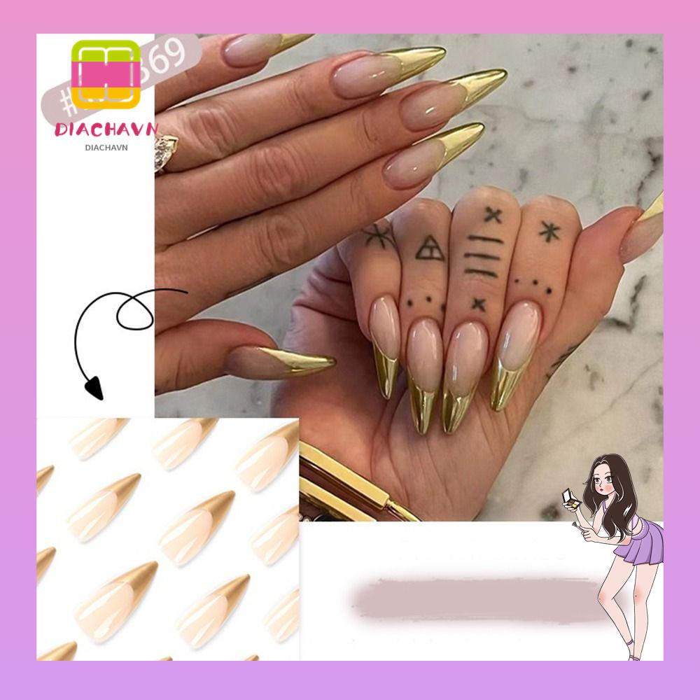 Set 24 Móng Tay Giả Có Thể Tháo Rời