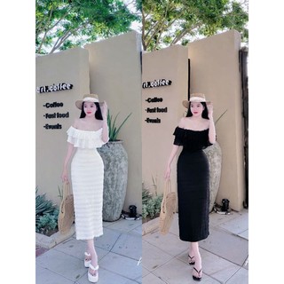 📍Váy trễ vai bèo tầng xinhh xỉuu 📍