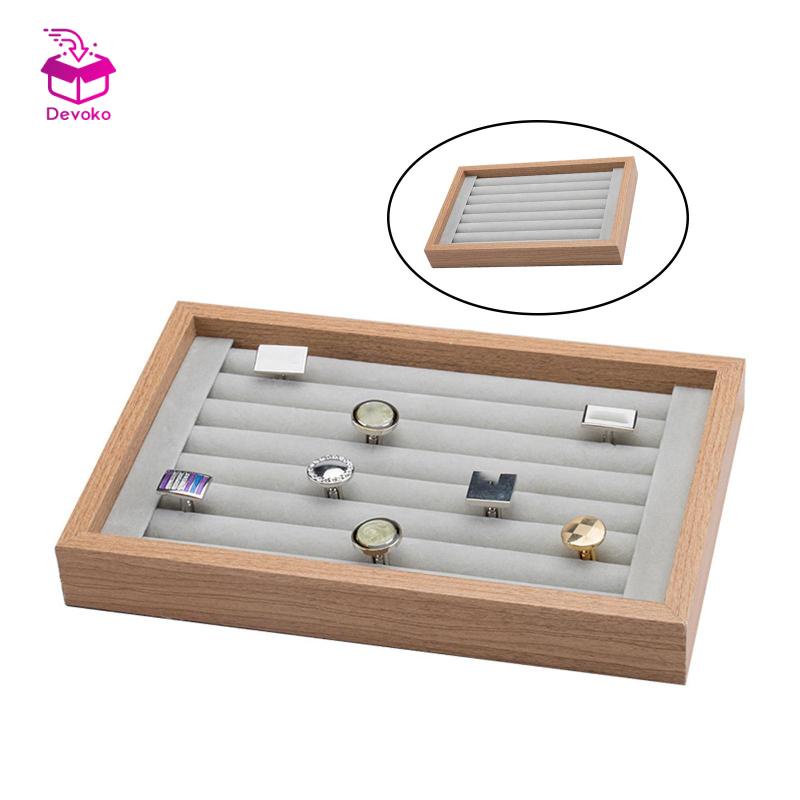 Giá Đỡ Trưng Bày Nhẫn / Vòng cổ Bằng Gỗ Óc Chó