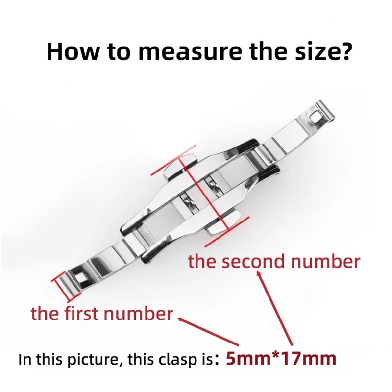 Khóa Bướm Bằng Thép Không Gỉ 304 Cho Đồng Hồ 15 17 19 21 23 25mm