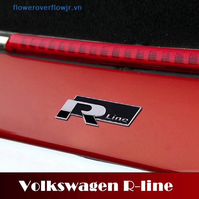 Sticker Chữ R-LINE Bằng Kim Loại Dán Trang Trí Xe Hơi VW CC GTI Passat
