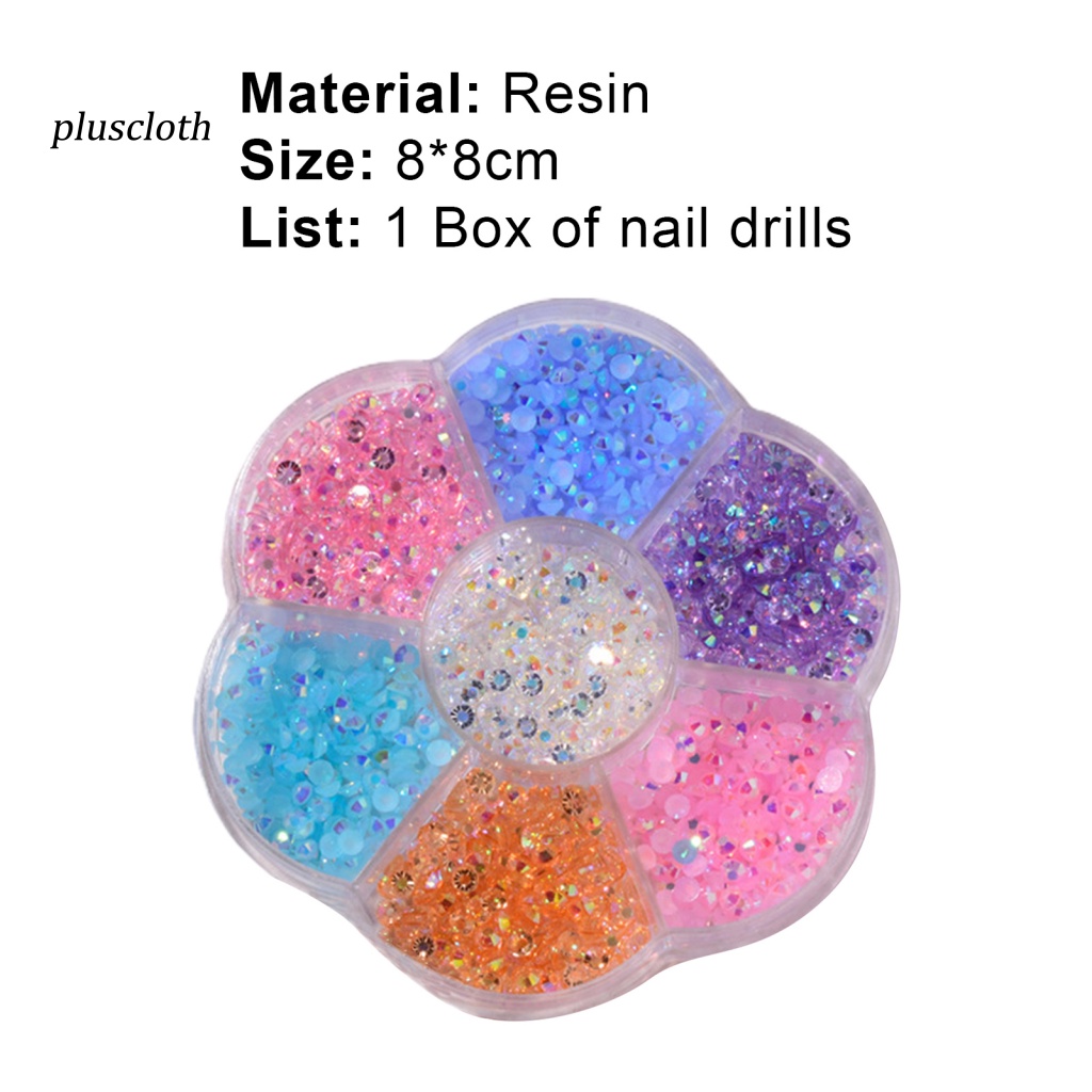 1 Hộp Hạt Đá Giả Hình Nơ / Gấu Trang Trí Móng Tay