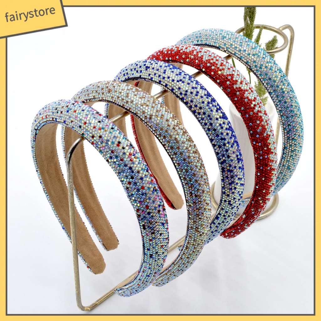 Băng Đô Cài Tóc Đính Đá Lấp Lánh Phong Cách Baroque