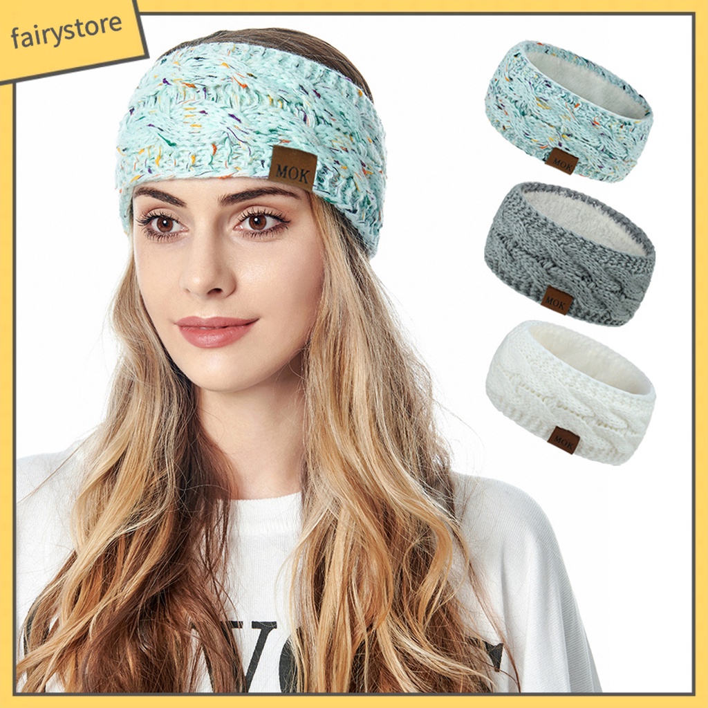 Băng Đô Len Mềm Mại Giữ Ấm Dành Cho Nữ