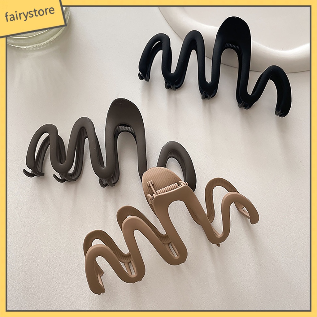 Kẹp Tóc Dạng Gợn Sóng Màu Trơn Co Giãn Gọn Nhẹ Chống Trượt Màu Sắc Thời Trang Cho Nữ