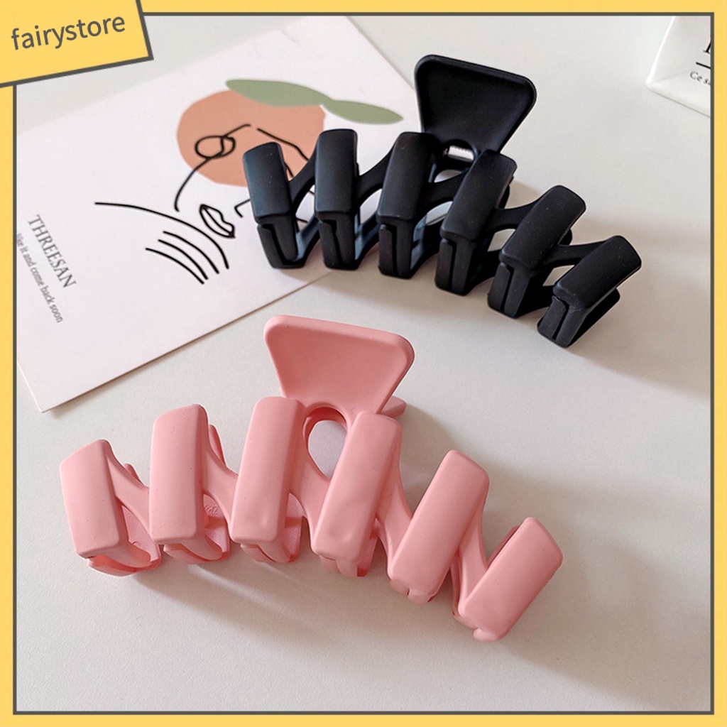Kẹp Tóc Cá Mập Màu Trơn Bằng Nhựa Resin Thân Thiện Với Môi Trường Kích Thước Lớn [FRO]