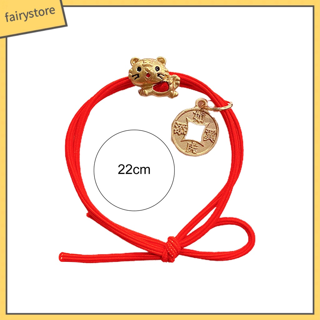 Dây Cột Tóc Co Giãn Họa Tiết Hoạt Hình Phong Cách Trung Hoa