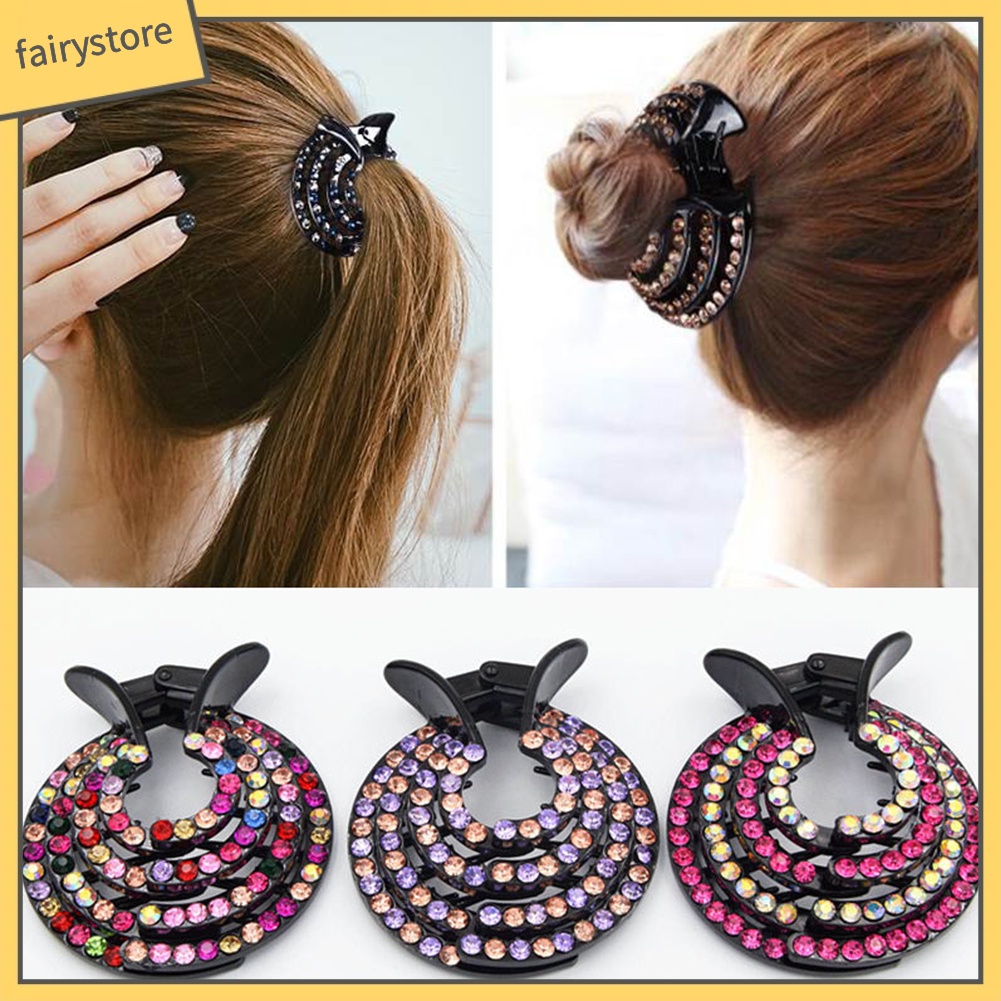 Kẹp Tóc Đính Đá Lấp Lánh Thời Trang Cho Nữ Giá Đỡ