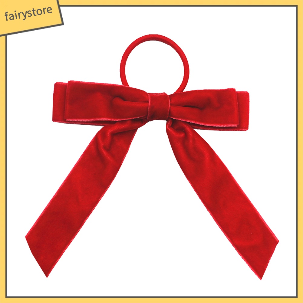 Dây Buộc Tóc Co Giãn Đính Nơ Họa Tiết Da Báo Ngọt Ngào Cho Bé Gái