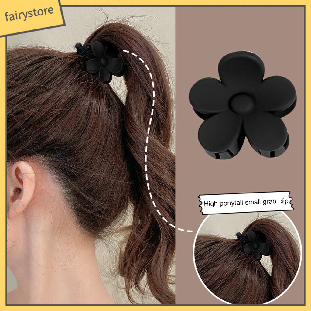 Bộ 2 Kẹp Tóc Đuôi Ngựa Màu Trơn Chống Trượt Tiện Dụng