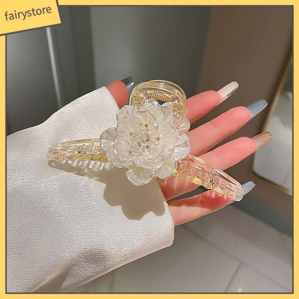 Kẹp Tóc Càng Cua Lớn Đính Ngọc Trai Giả Xinh Xắn Cho Nữ