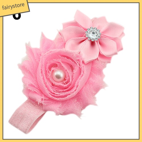 Băng Đô Hoa Đính Ngọc Trai Và Đá Xinh Xắn Cho Bé Gái