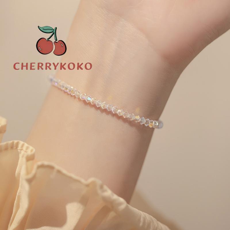 🍒🍒CHERRYKOKO Siêu Flash!Hàng Chính Hãng Vòng Đeo Tay Siêu Mỏng Đính Pha Lê Đơn Giản Kết Cấu Nhẹ Sang Trọng Cho Nữ