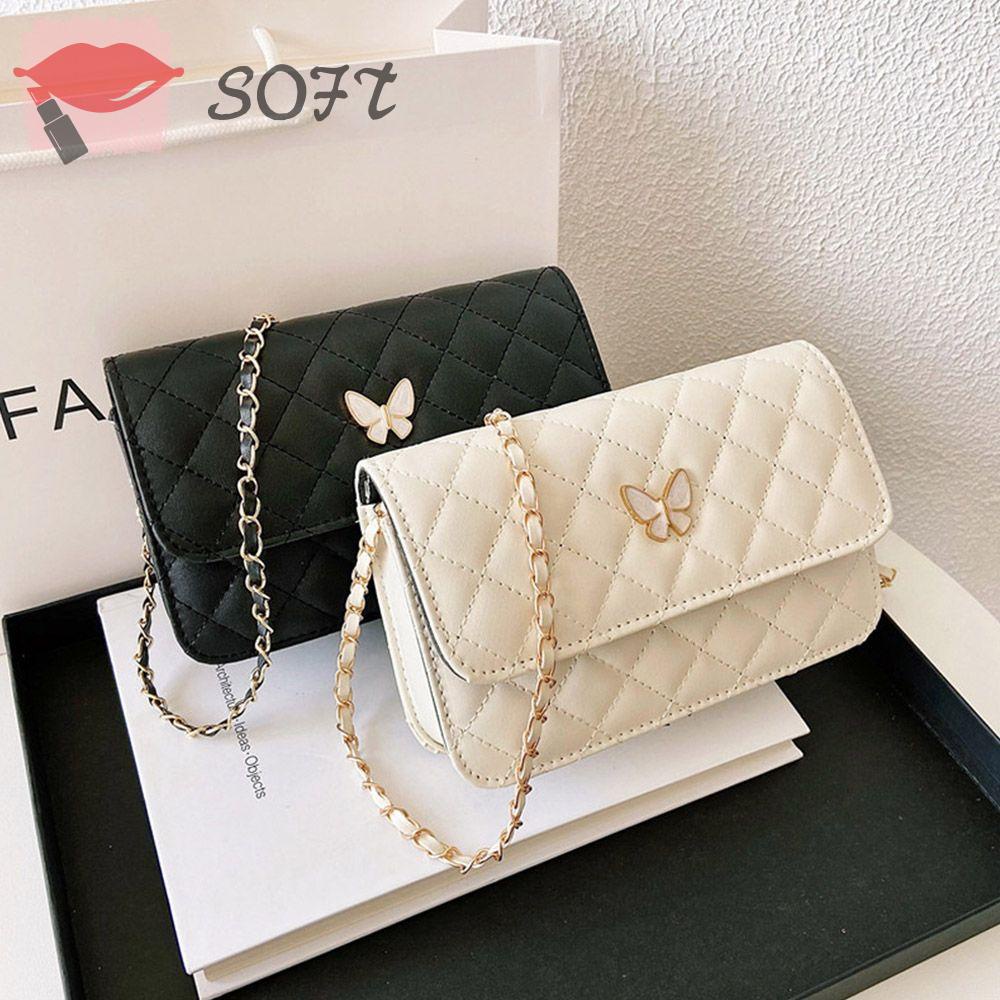 Túi Đeo Chéo Mini Phối Dây Xích Thời Trang Cho Nữ