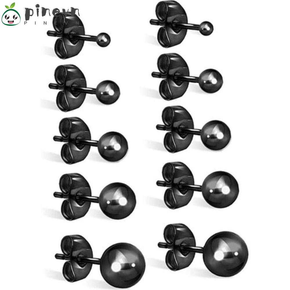 Đôi Bông Tai Hình Quả Thông Bằng Thép Cho Nam &amp; Nữ