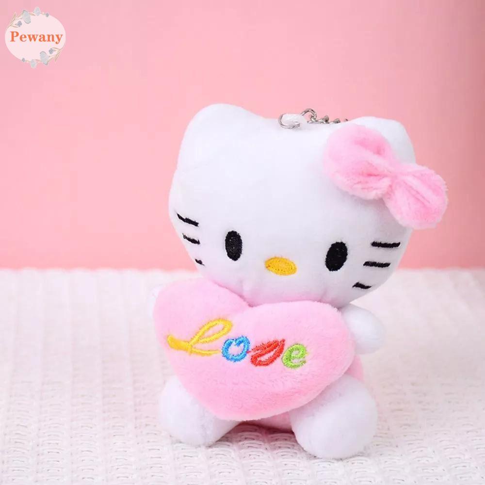 Móc Chìa Khóa Nhồi Bông In Chữ / Trái Tim Hoạt Hình Phong Cách Hàn Quốc Dễ Thương