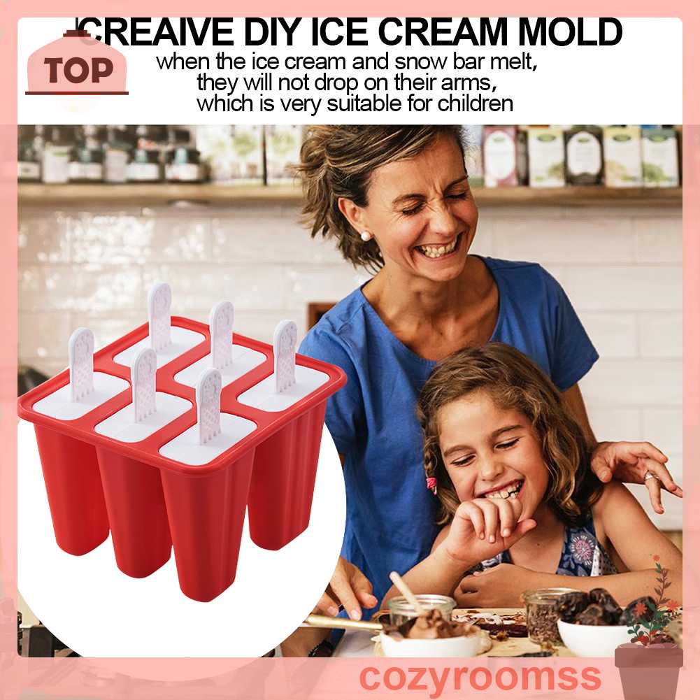 Khuôn Silicone Làm Kem Que DIY Tiện Dụng