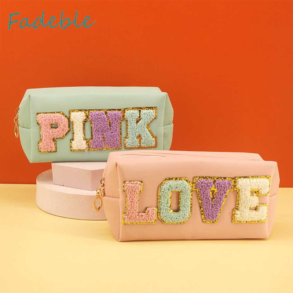 Túi Đựng Mỹ Phẩm Du Lịch Cỡ Lớn Thêu Chữ Đa Năng Thời Trang Cho Nữ