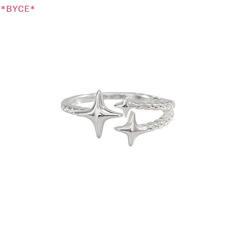 Nhẫn Hở Hình Ngôi Sao Màu Bạc Phong Cách Hàn Quốc Thời Trang Cho Nữ Mới