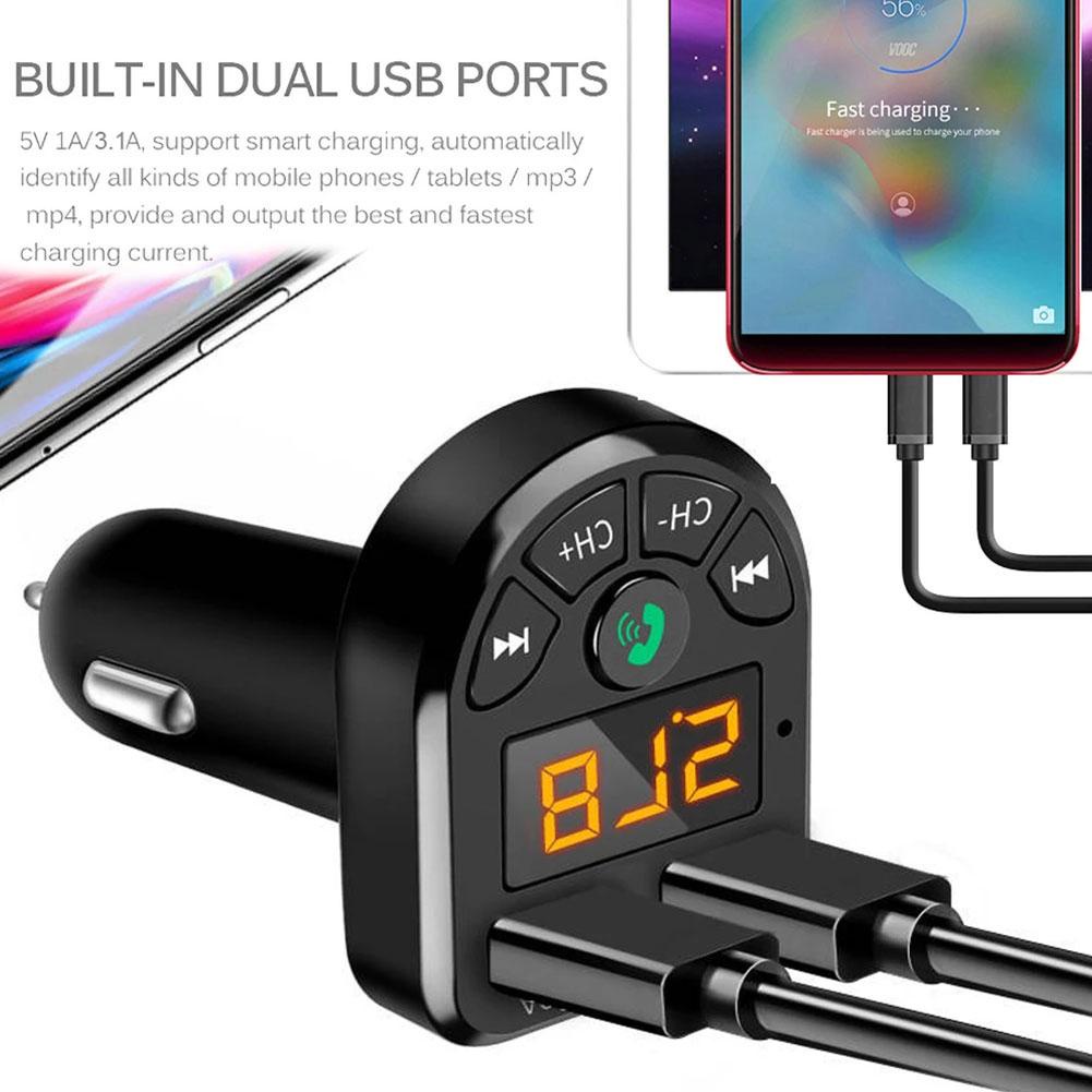 Tẩu Sạc Nhanh Không Dây Hai Cổng USB Cho Xe Hơi U4W0