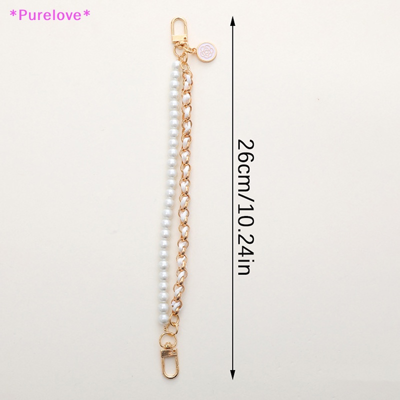 Dây Đeo Túi Xách Hai Lớp Đính Ngọc Trai Phong Cách Vintage Thời Trang Mới