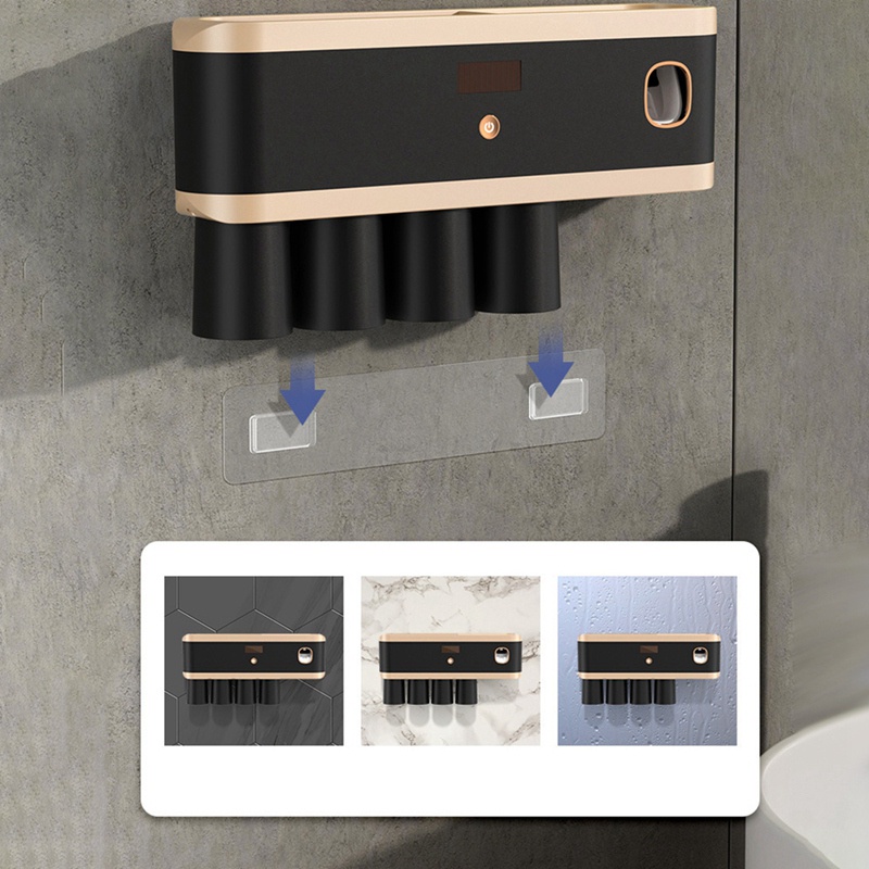 Giá Đỡ Bàn Chải Đánh Răng Gắn Tường Không Cần Đục Lỗ Chống Thấm Nước Tiện