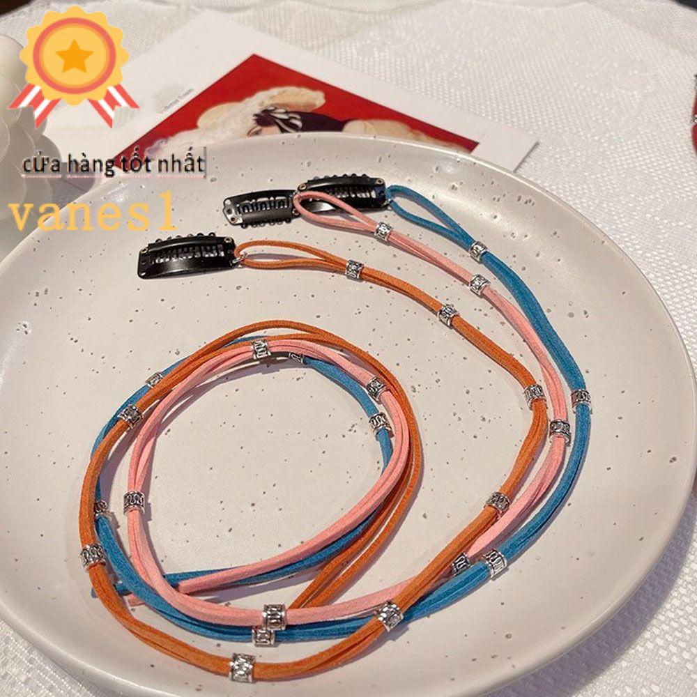 Dây Buộc Tóc Đính Hạt Phong Cách Châu Phi VANES1