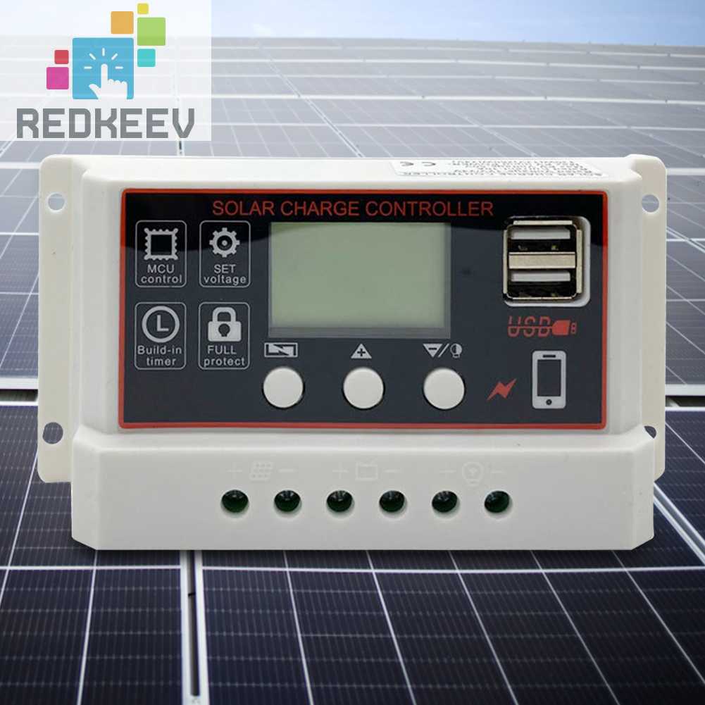 Bộ Điều Khiển Sạc Năng Lượng Mặt Trời 10A 20A 30A 12V 24V Cho Pin Li-Ion