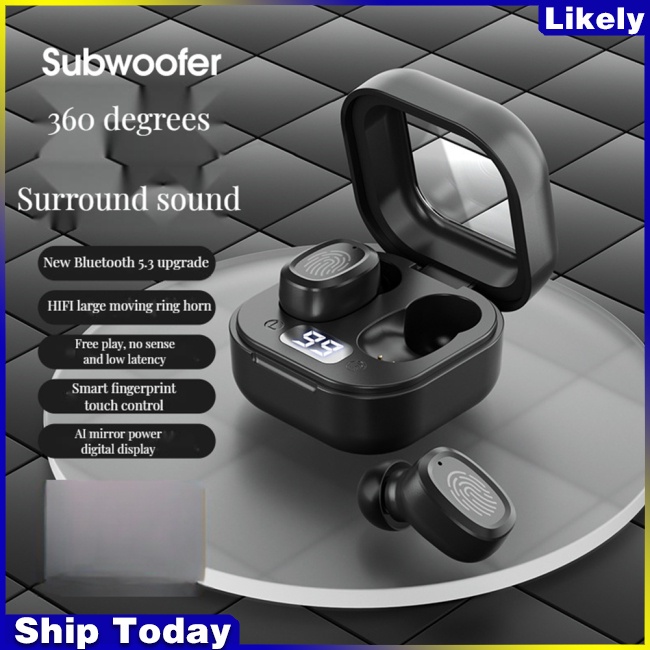 Tai Nghe Nhét Tai Bluetooth Không Dây BY18 Tws Kiểm Soát Tiếng Ồn Màn Hình Kỹ Thuật Số