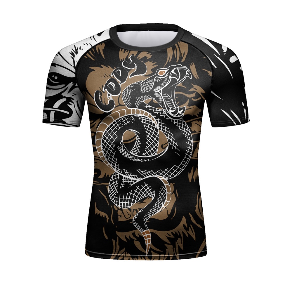 Áo Thun Thể Thao In Hình Jiu Jitsu Rashguard Cho Nam