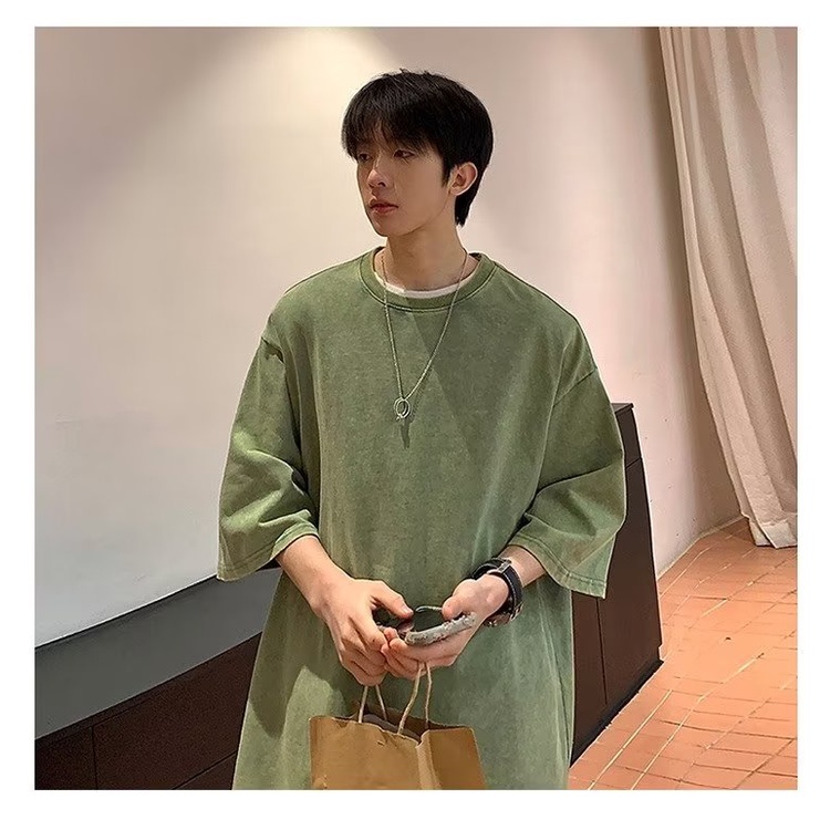 Áo Thun Ngắn Tay Thời Trang Mùa Hè Retro Mỹ Dành Cho Nam