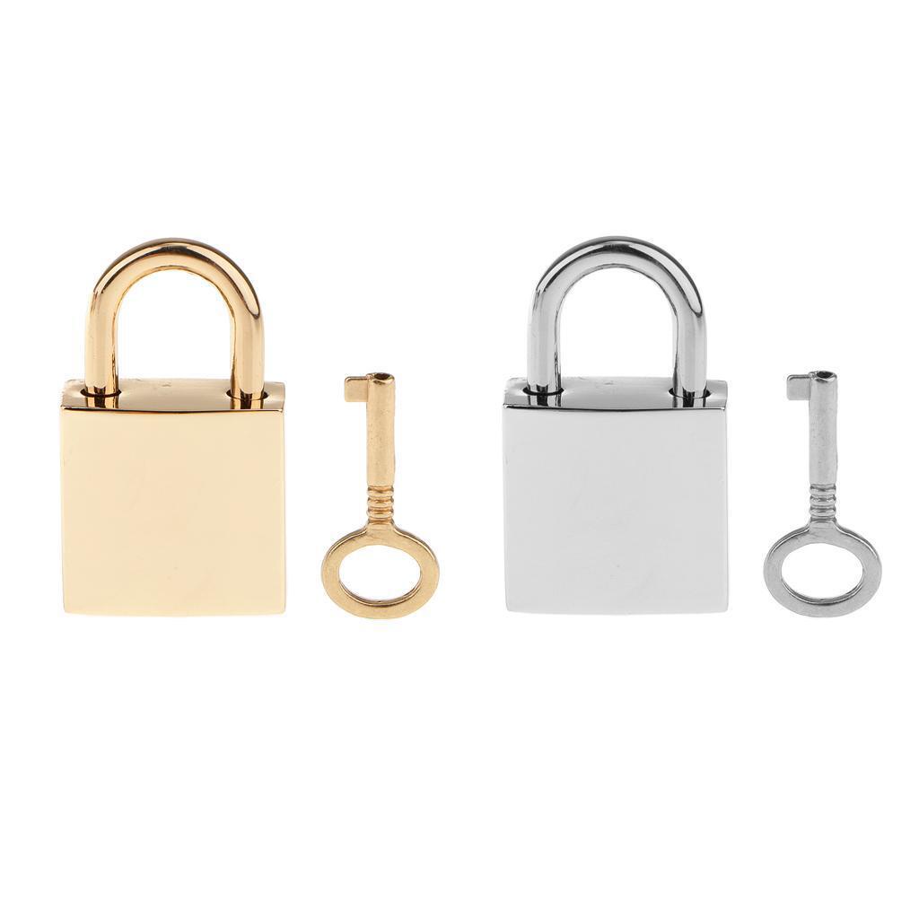Bộ 3 Ổ Khóa Mini Hình Vuông Màu Vàng Sáng