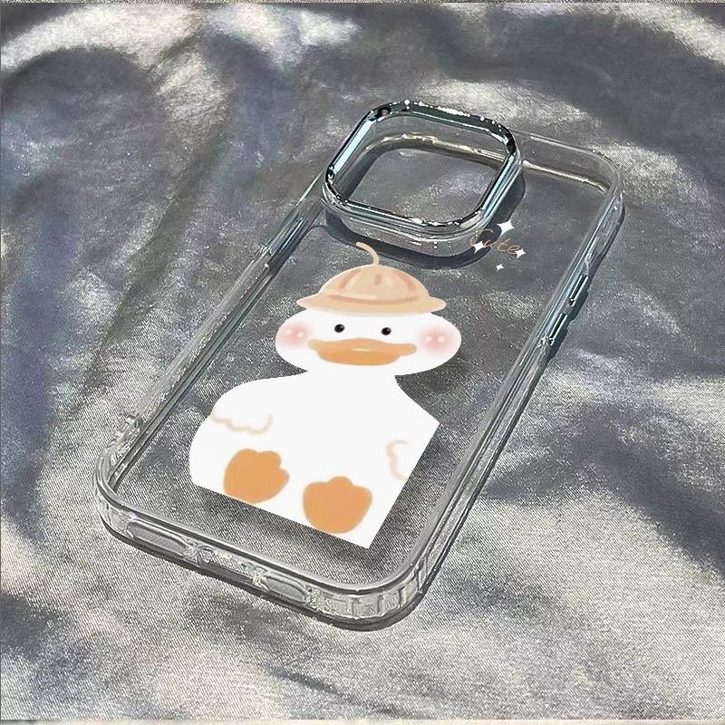 ✅Ốp Điện Thoại Dẻo Màu Vàng In Họa Tiết Chú Vịt Dễ Thương Chống Sốc Cho Iphone12 11 7 13814pro