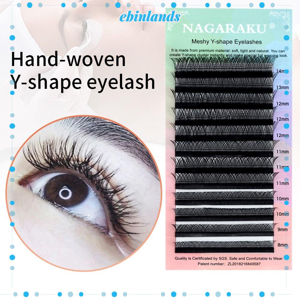 Lông Mi Giả 3D Hình Chữ Y Màu Đen Tự Nhiên EBINLANDS Dành Cho Nữ