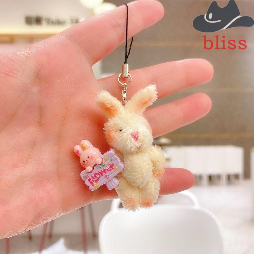 Móc Khóa Hình Thỏ Nhồi Bông Đáng Yêu