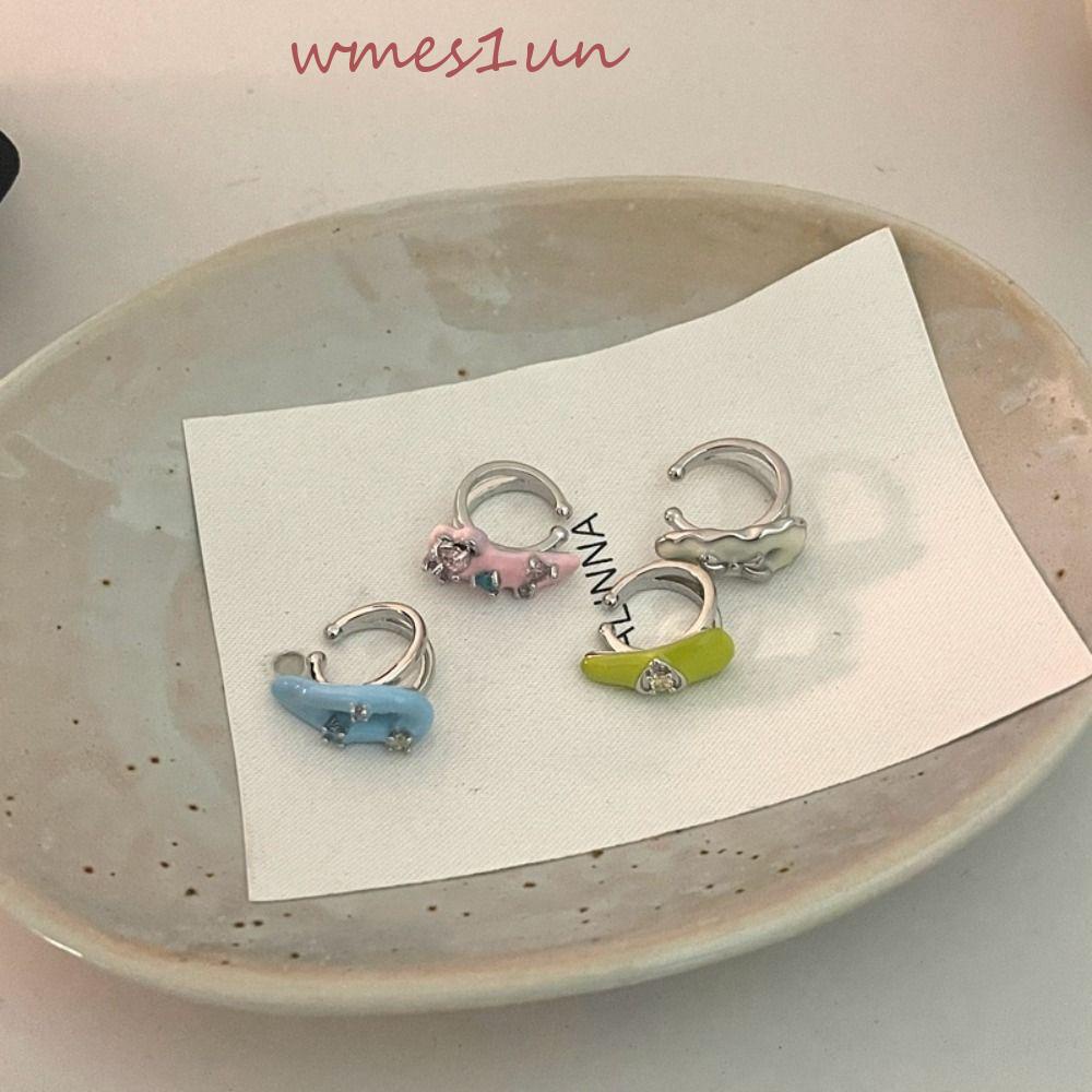 Khuyên Tai Dạng Kẹp WMES15H Bằng Hợp Kim Y2K Thời Trang Cá Tính Dành Cho Nữ